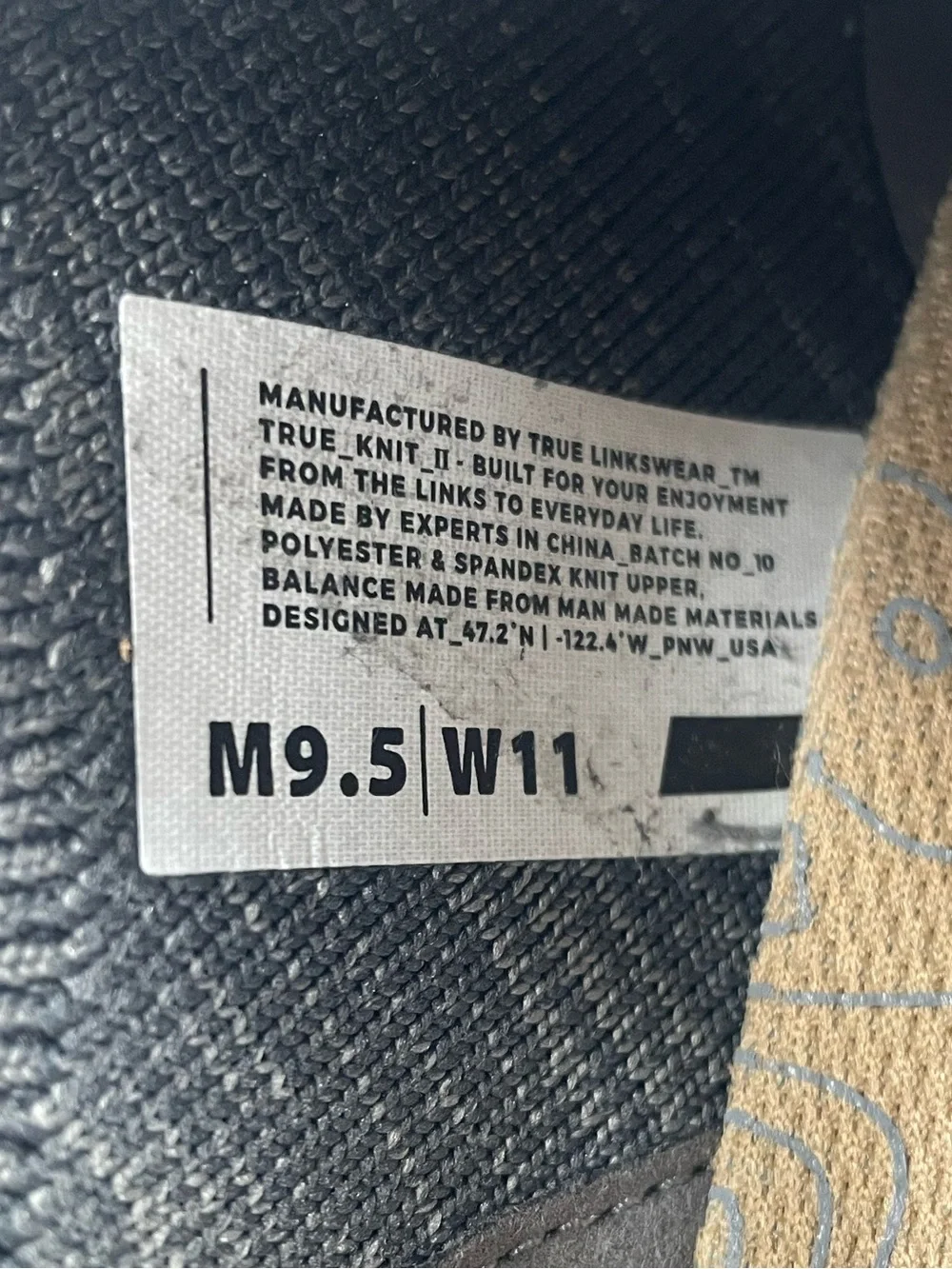 True Linkswear Knit II Sneakers Men’s 9.5
